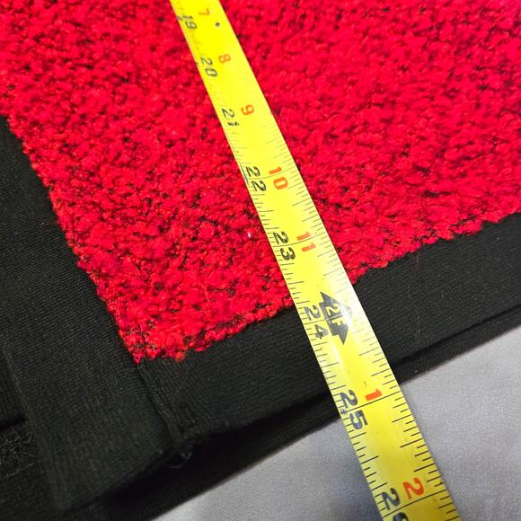 Cathy Daniels Sz XL Red Black Faux Cardigan Sweater - Picture 7 of 7
